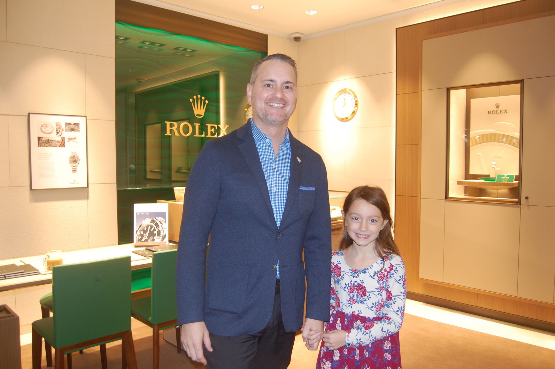 John Carter with daughter Lila
